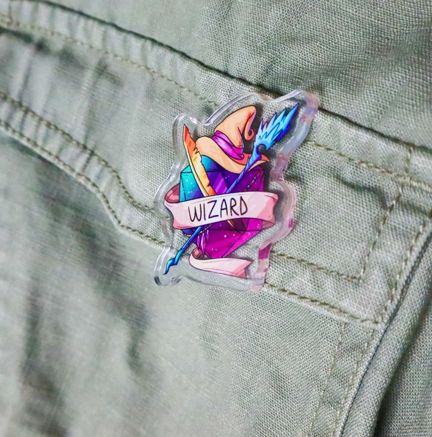 Wizard Acrylic Pin