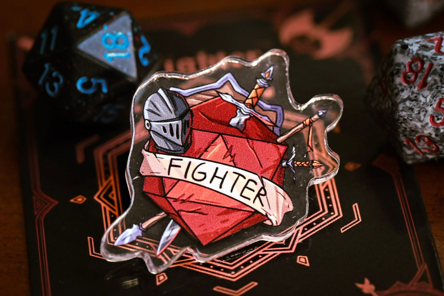 DnD Class Pin - Acrylic | 14 Classes | Perfect Gift for Party Members | Dungeon Master Gift | Fantasy RPG Roles - UniversalTrinkets - Acrylic