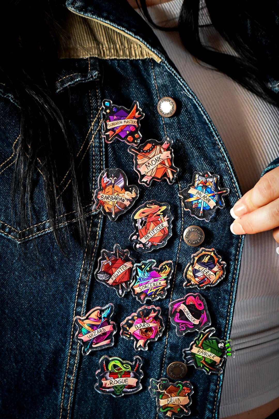DnD Class Pin - Acrylic | 14 Classes | Perfect Gift for Party Members | Dungeon Master Gift | Fantasy RPG Roles - UniversalTrinkets - Acrylic