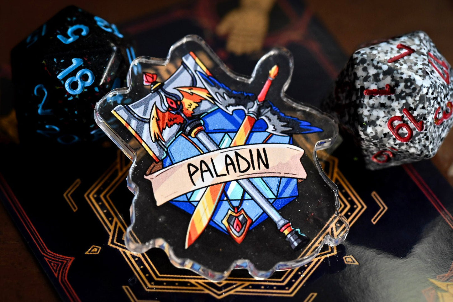 DnD Class Pin - Acrylic | 14 Classes | Perfect Gift for Party Members | Dungeon Master Gift | Fantasy RPG Roles - UniversalTrinkets - Acrylic