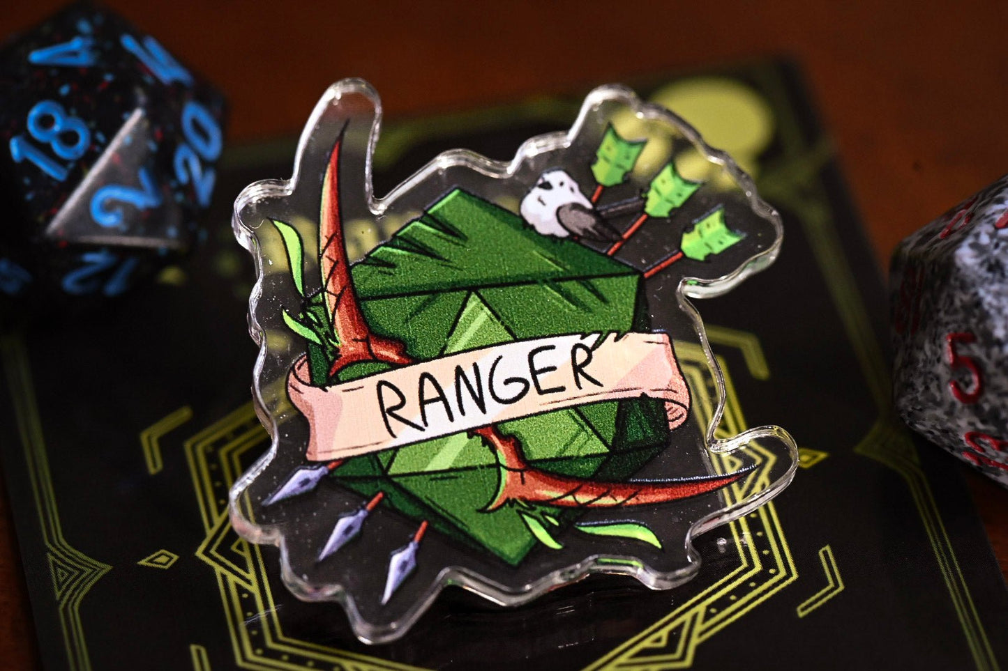 DnD Class Pin - Acrylic | 14 Classes | Perfect Gift for Party Members | Dungeon Master Gift | Fantasy RPG Roles - UniversalTrinkets - Acrylic