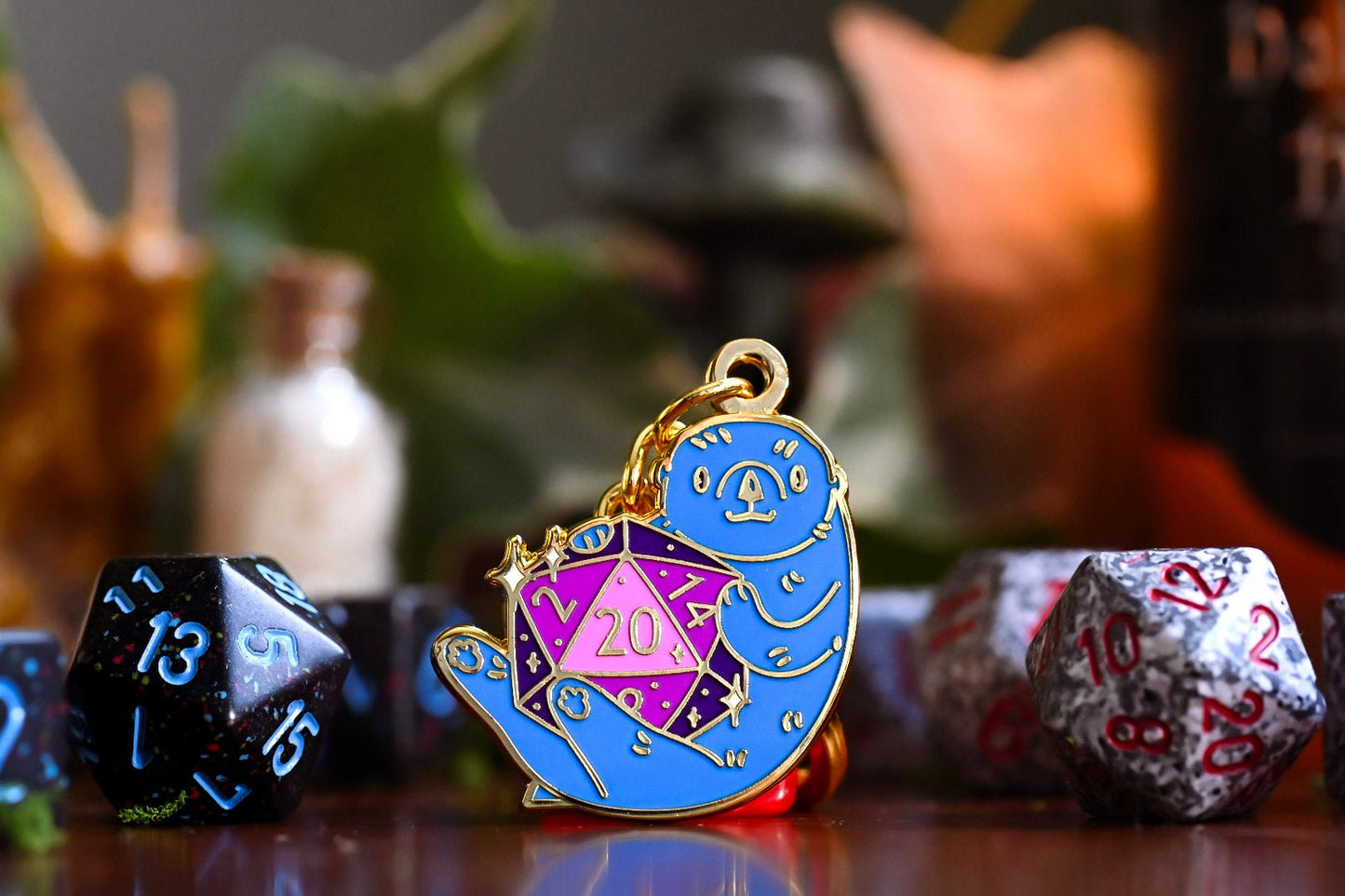 DND Otter Enamel Keychain - UniversalTrinkets - Enamel Keychain