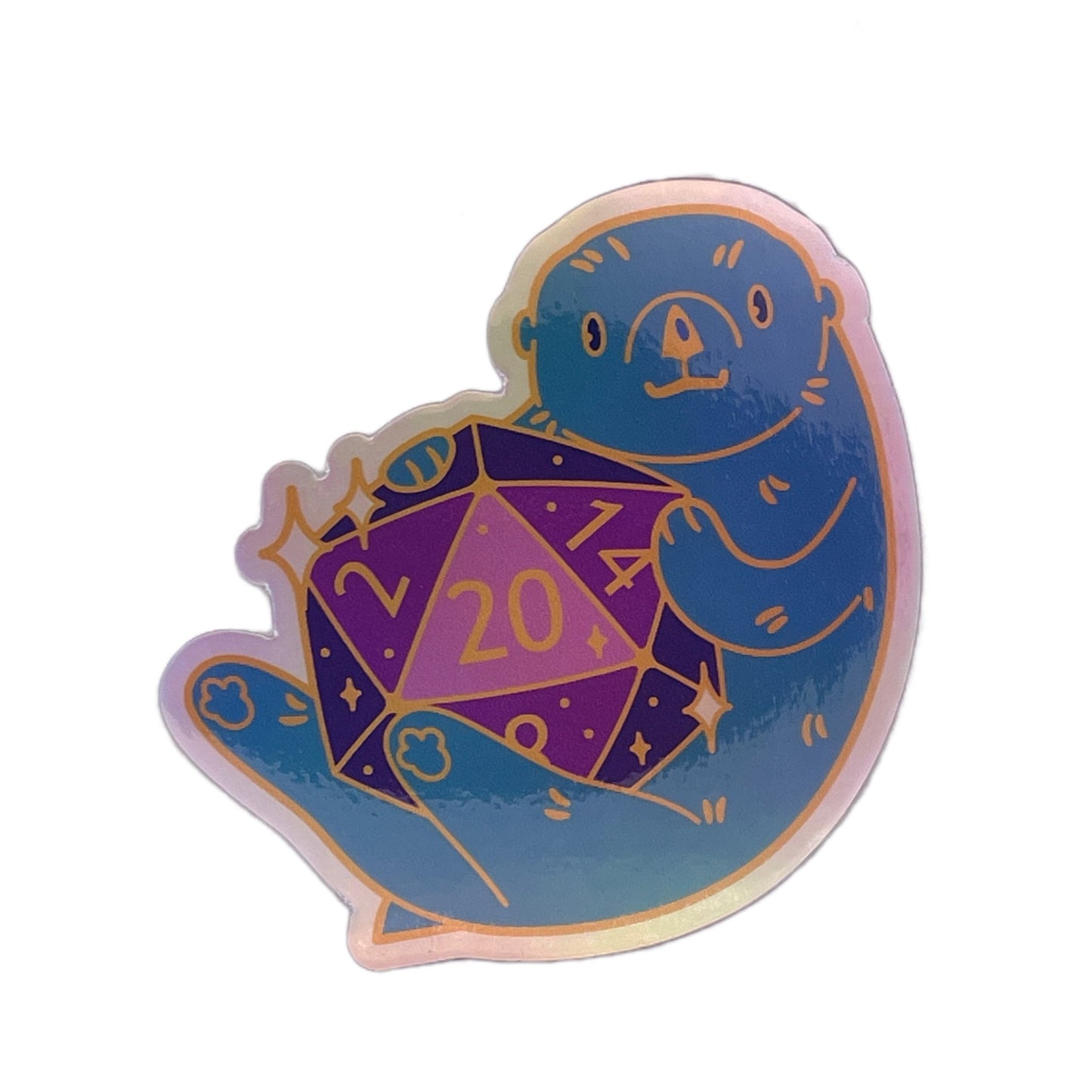Fantasy Otter Holographic Sticker - UniversalTrinkets - Holographic