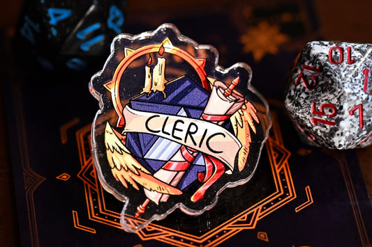 DnD Class Pin - Acrylic | 14 Classes | Perfect Gift for Party Members | Dungeon Master Gift | Fantasy RPG Roles - UniversalTrinkets - Acrylic
