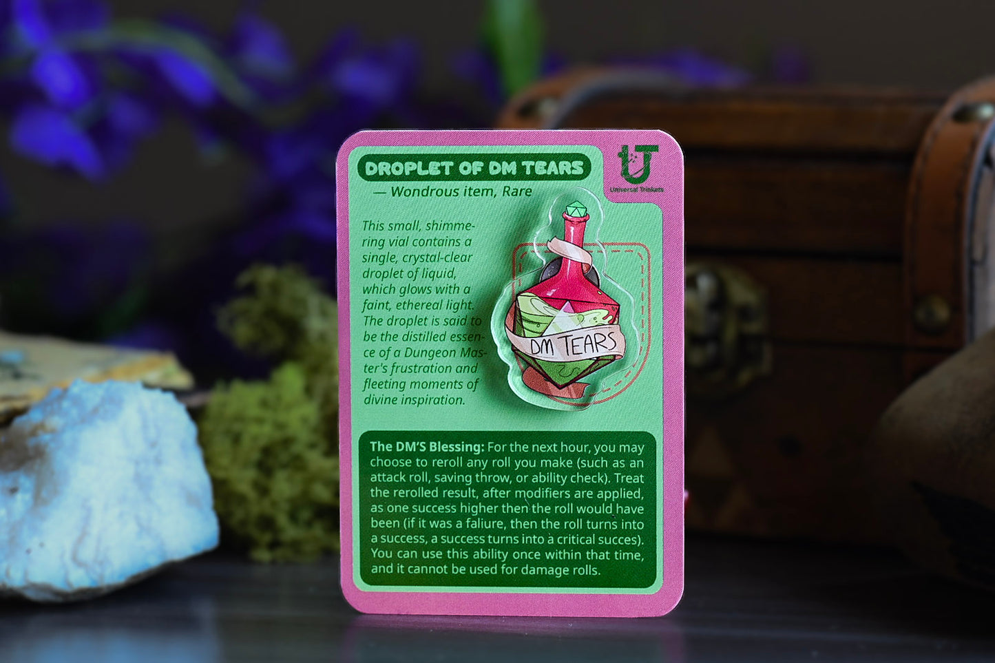 DM Tears Acrylic Pin