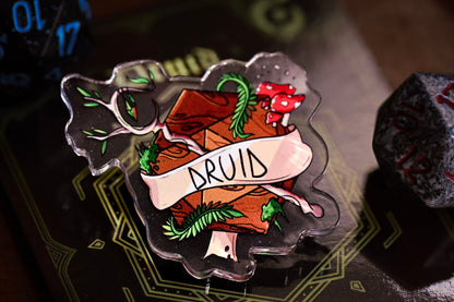 DnD Class Pin - Acrylic | 14 Classes | Perfect Gift for Party Members | Dungeon Master Gift | Fantasy RPG Roles - UniversalTrinkets - Acrylic