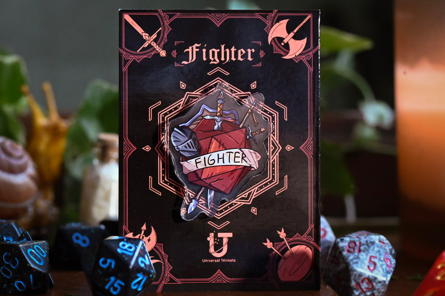 Fighter Acrylic Pin