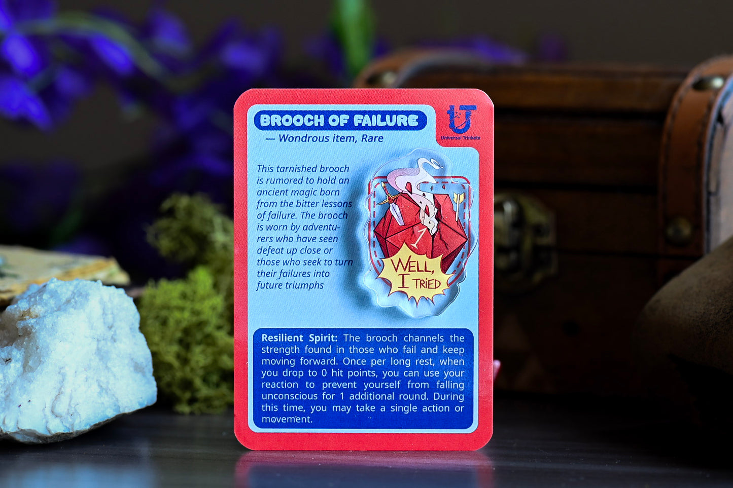 Nat 20 Acrylic Pin