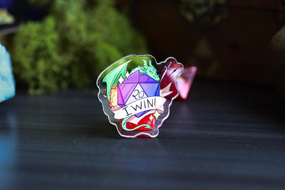 Nat 20 Acrylic Pin
