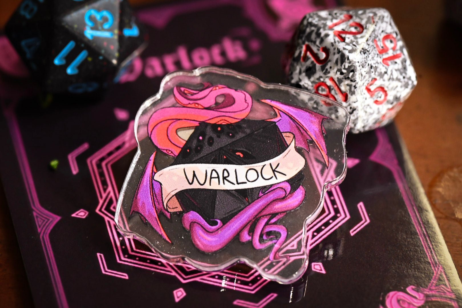 DnD Class Pin - Acrylic | 14 Classes | Perfect Gift for Party Members | Dungeon Master Gift | Fantasy RPG Roles - UniversalTrinkets - Acrylic