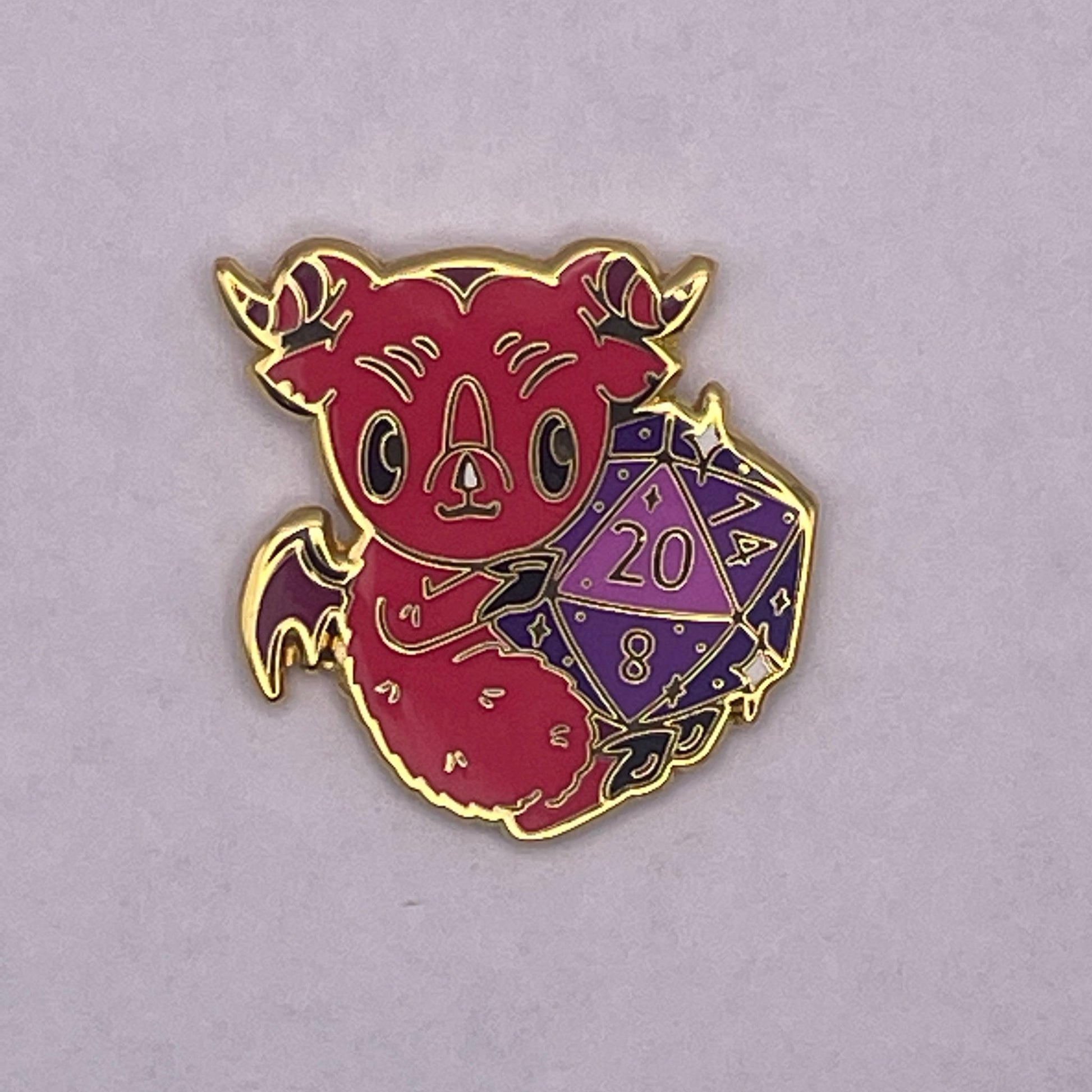 DND Devil Enamel Pin - With Stat Black - UniversalTrinkets - Enamel Pin