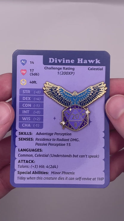 Fantasy Hawk Enamel Pin