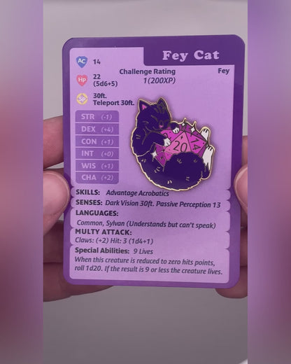 Fantasy Cat Enamel Pin